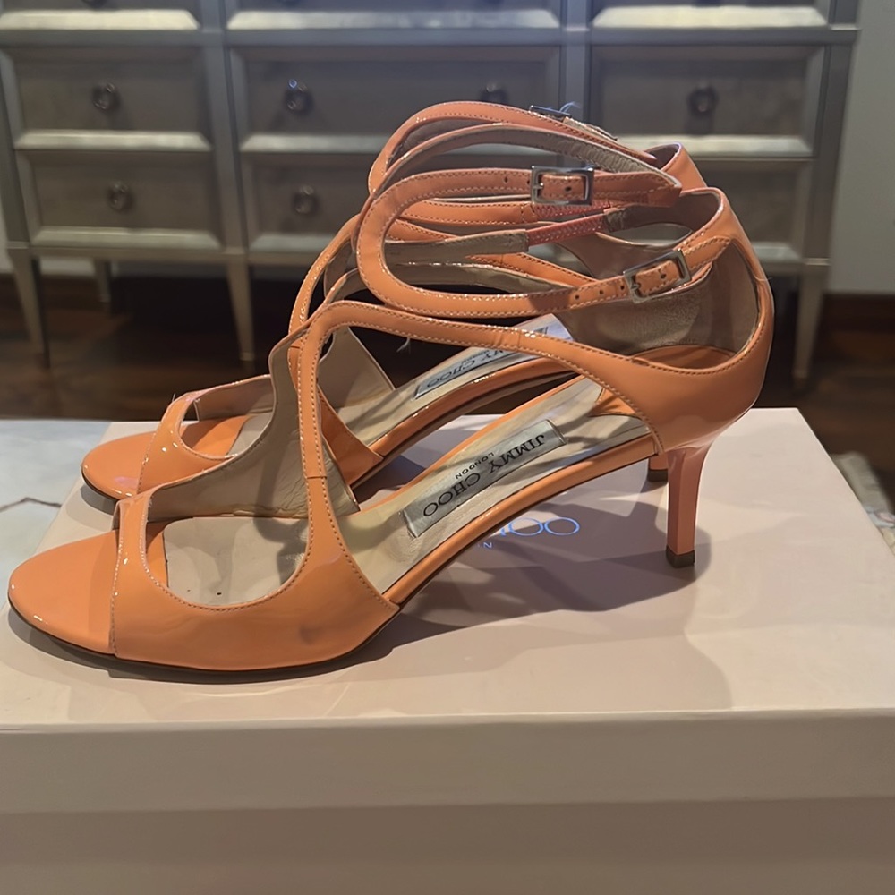 Jimmy Choo low heel sandals in leather